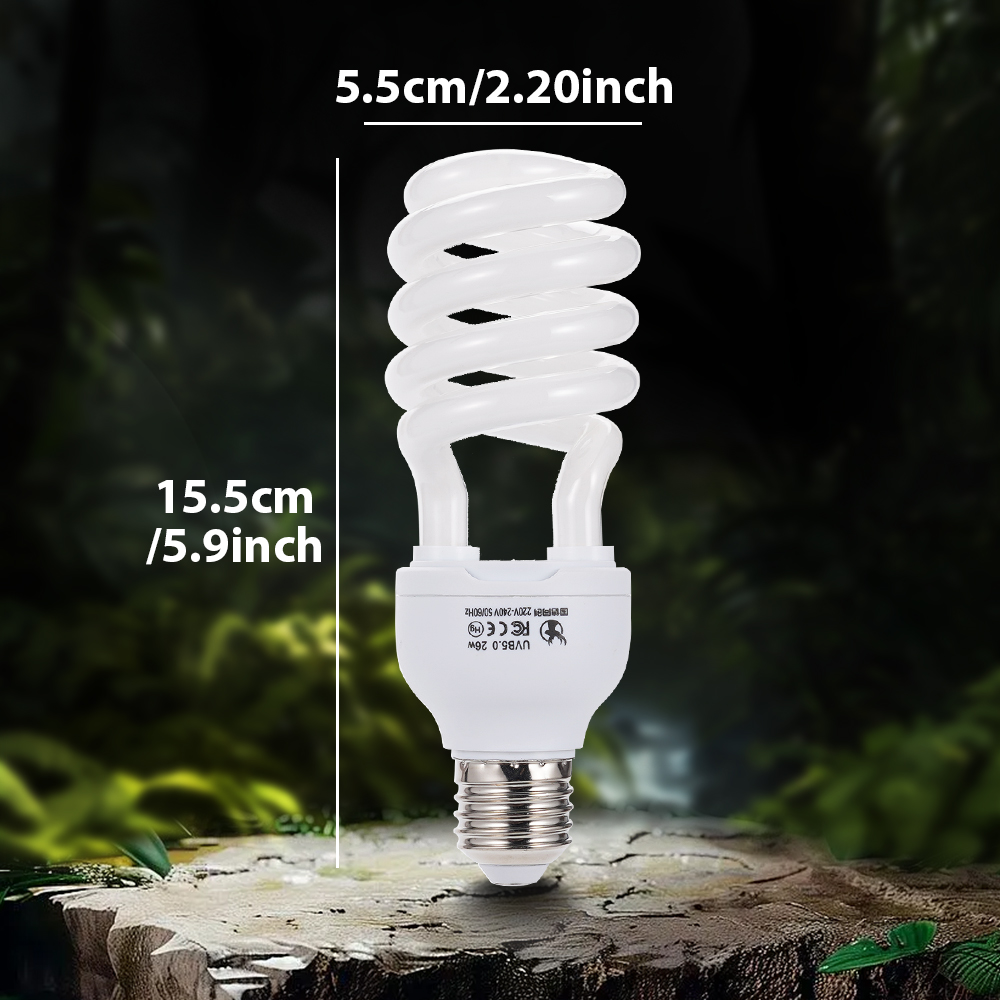 Reptile UVB Light Bulb26W5.0E2 - Calcium Powder Reptile recension och pris