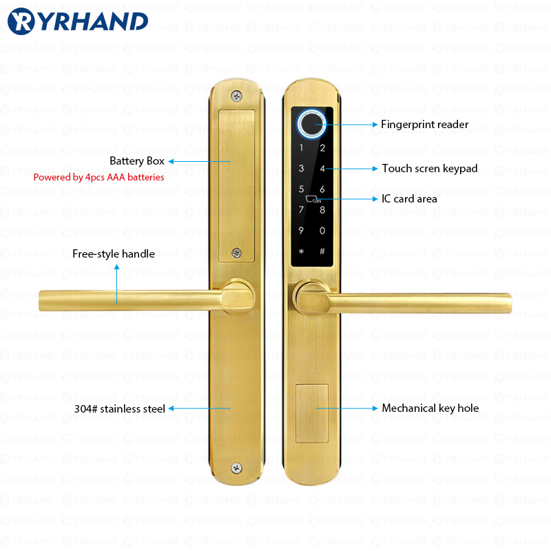 IP66 Gold Stainless steel Slid - Glass Door Hinge recension och pris