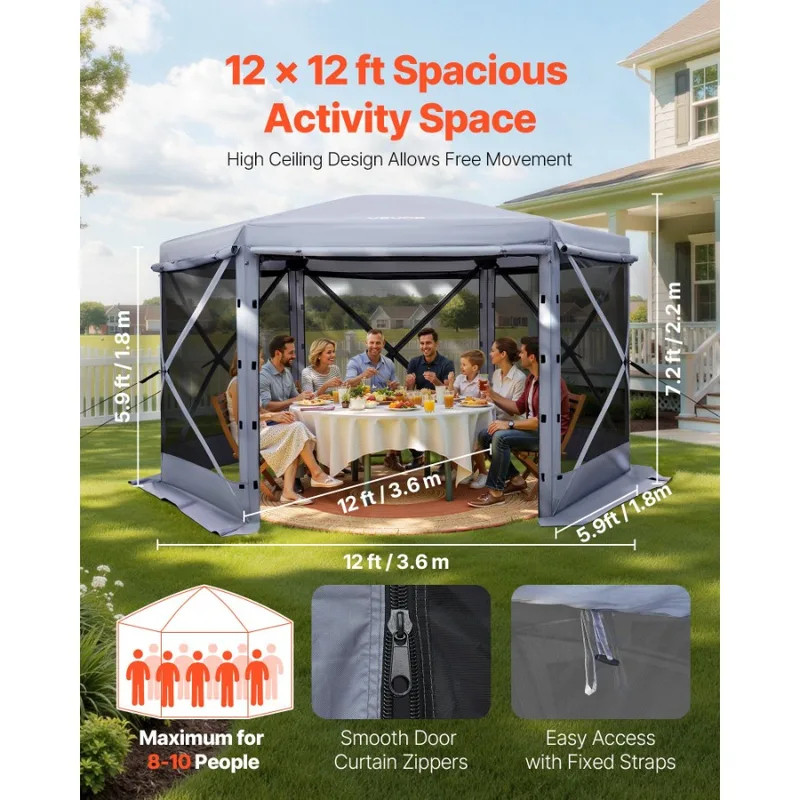 12x12ft 6 Sided Up Screen Gaze - Screen Top Mesh recension och pris