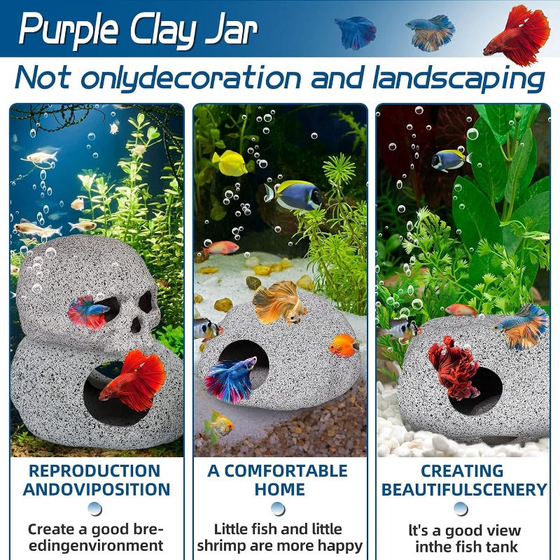 Aquarium Decorations Cave Fish - Hide Cave Ceramic recension och pris